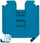 Gennemgående PE-terminal med skrueterminal Terminalstørrelse 35,0 mm2 Terminalbredde 16,0 mm farve blå 8WH1000-0AM01 miniature