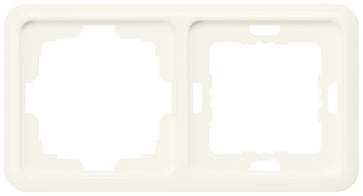 DELTA profil, titanium hvid ramme, 2x, med 1 udskæring 151x 80 mm 5TG1803
