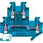 To-lags terminaler med skrueterminal Terminalstørrelse 2,5 mm2 Terminalbredde 5,2 mm farve blå 8WH1020-0AF01 miniature