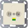 DELTA i-system, elektrisk hvid dobbelt potentialudligningsbøsning 55 x 55 mm, DIN 4280. 5TG2594