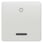 DELTA profil, titanium hvid vippebænk med vindue med lyssymbol til trykknap, 65x 65 mm 5TG7806 miniature