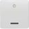 DELTA profil, titanium hvid vippebænk med vindue med lyssymbol til trykknap, 65x 65 mm 5TG7806 miniature