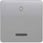DELTA profil, sølvvippe med vindue med lyssymbol til trykknap, 65x 65 mm 5TG7926 miniature