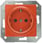 DELTA i-system orange (ZSV) SCHUKO stikkontakt 10/16 A 250 V Med skrueløs Tilslutningsklemmer dækplade 55 x 55 mm 5UB1513 miniature