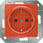 DELTA i-system orange (ZSV) SCHUKO stikkontakt 10/16 A 250 V Med skrueløs Tilslutningsklemmer dækplade 55 x 55 mm 5UB1513 miniature