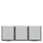 DELTA flaeche IP44, AP Mørkegrå / lysegrå SCHUKO stikkontakt 3 gange vandret, 10 / 16A 250V Med skrueløs Tilslutningsklemmer med fjederklap, 5UB4731 miniature