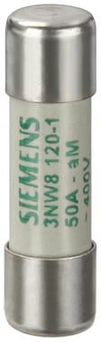 SENTRON, cylindrisk sikring, 14 x 51 mm, 12 A, aM, Un AC: 500 V. 3NW8106-1