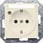 DELTA i-system elektrisk hvid SCHUKO stikkontakt 10/16 A 250 V Med skrueløs Tilslutningsklemmer Statusindikator, markeringsfeltdæksel 55 5UB1561 miniature