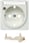 DELTA i-system titanium hvid eftermonteringssæt betjeningsdisplay til SCHUKO stikkontakter med dækplade 55x 55 mm og glødelampe 5UH1310 miniature