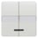 DELTA profil, titanium hvid vippeknap med vindue, med etiket til to-kredsløb / dobbelt tovejskontakt. 5TG7817 miniature