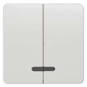 DELTA profil, titanium hvid vippeknap med vindue til trykknap dobbelt til trykknap dobbelt. 5TG7818