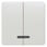 DELTA profil, titanium hvid vippeknap med vindue til trykknap dobbelt til trykknap dobbelt. 5TG7818 miniature
