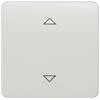 DELTA profil, titanium hvid vippeknap med lukkersymboler til trykknap enkelt midtposition. 5TG7960
