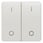 DELTA profil, titanium hvid rocker med IO symboler til trykknap dobbelt position i midten. 5TG7962 miniature