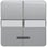 DELTA profil, sølvvippe med vindue, med etiket til to-kredsløb / dobbelt tovejskontakt. 5TG7937 miniature