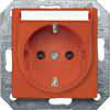 DELTA i-system orange (ZSV) SCHUKO stikkontakt 10/16 A 250 V Med skrueløs Tilslutningsklemmer med markeringsdækplade 55 x 55 mm 5UB1538