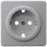 DELTA profil, sølv dækplade 65 x 65 mm med center forsænkning sølv til SCHUKO. 5UH1064 miniature
