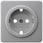 DELTA profil, sølv dækplade 65 x 65 mm med center forsænkning sølv til SCHUKO. 5UH1064 miniature