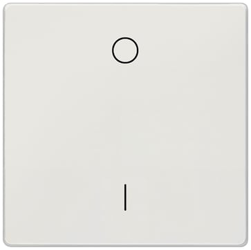 DELTA-stil, titanium hvid rocker med IO-symboler til OFF-switch 2-polet, 3-polet. 5TG7142