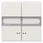 DELTA-stil, titanium hvid vippeknap med vindue, med etiket til to-kredsløb / dobbelt tovejskontakt. 5TG7157 miniature