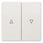 DELTA stil, titanium hvid vippeknap med lukkersymboler til udløserkontakt og trykknap. 5TG7143 miniature