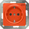 DELTA i-system orange (ZSV) SCHUKO stikkontakt 10/16 A 250 V Med skrueløs Tilslutningsklemmer med mærkning "ZSV" dækplade 55 x 55 mm 5UB1911