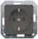 DELTA i-system kulmetallisk SCHUKO stikkontakt 10/16 A 250 V med skrueløs Tilslutningsklemmer dækplade 55 x 55 mm 5UB1921 miniature