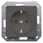 DELTA i-system kulmetallisk SCHUKO stikkontakt 10/16 A 250 V med skrueløs Tilslutningsklemmer dækplade 55 x 55 mm 5UB1921 miniature