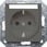 DELTA i-system kulmetal SCHUKO stikkontakt 10/16 A 250 V Med skrueløs Tilslutningsklemmer med markeringsdækplade 55 x 55 mm 5UB1923 miniature