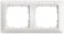 DELTA-linje, titanium hvid ramme 2-fold, 151x 80 mm vandret, med mærkefelt 5TG2552-1 miniature