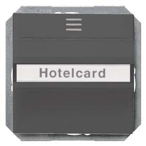 DELTA i-system hotelkortafbryder, oplyst, carbonmetallic, 55x 55 mm 5TG4822