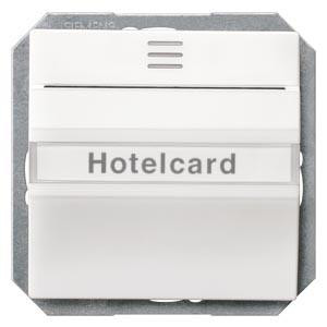 DELTA i-system hotelkortafbryder, oplyst, titanium hvid, 55x 55 mm 5TG4820