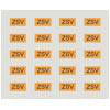 Mærkeark med 20 selvklæbende etiketter i orange til mærkning af SCHUKO. 5UH1085