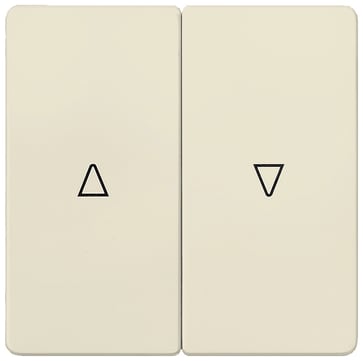 DELTA i-system, elektrisk hvid vippeknap med lukkersymboler til lukker trykknap, 55 x. 5TG6284