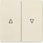 DELTA i-system, elektrisk hvid vippeknap med lukkersymboler til lukker trykknap, 55 x. 5TG6284 miniature