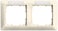 DELTA linje, elektrisk hvid ramme 2-fold, 151x 80 mm vandret, med mærkefelt 5TG2582-1 miniature