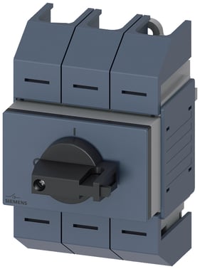Afbryder 80A, størrelse 02, 3-polet Center foran betjeningsmekanisme Komplet enhed med direkte betjeningsmekanisme grå Box terminal 3KD0432-2LG20-3