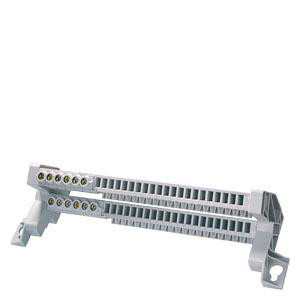 N / PE bar som en plug-in terminal med 6x skrue fra 2,5 til 16 mm² og 21 x plug-in fra. 8GK9910-0KK11