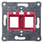 Støtteplade rød indsats til montering af op til 2 modulære jackstik. 5TG2078 miniature