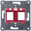 Støtteplade rød indsats til montering af op til 2 modulære jackstik. 5TG2078