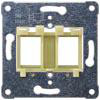 Støtteplade gul indsats til montering af op til 2 modulære jackstik. 5TG2081