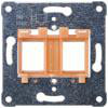 Støtteplade orange indsats til montering af op til 2 modulære jackstik. 5TG2082