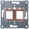 Støtteplade brun indsats til montering af op til 2 modulære jackstik. 5TG2084 miniature