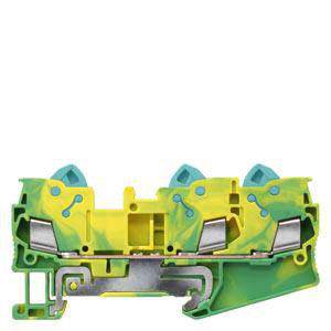 Beskyttelsesterminal med hurtigtilslutningsteknologi 3 forbindelsespunkter, tværsnit: 0,5-2,5 mm2, Bredde: 6,2 mm, Farve: grøn-gul 8WH3003-0CF07