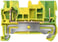 Hybrid PE-terminal, stik og fjederbelastet forbindelse, tværsnit 0,08-2,5 mm2, bredde 5,2 mm, farve: grøn-gul 8WH5100-3KF07 miniature