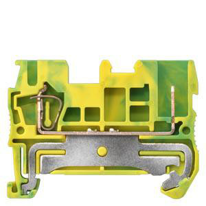 Hybrid PE-terminal, stik og fjederbelastet forbindelse, tværsnit 0,08-2,5 mm2, bredde 5,2 mm, farve: grøn-gul 8WH5100-3KF07