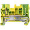 Hybrid PE-terminal, stik og fjederbelastet forbindelse, tværsnit 0,08-2,5 mm2, bredde 5,2 mm, farve: grøn-gul 8WH5100-3KF07