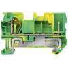 Hybrid PE-terminal, stik og fjederbelastet forbindelse, tværsnit 0,08-4 mm2, bredde 6,2 mm, farve: grøn-gul 8WH5100-3KG07