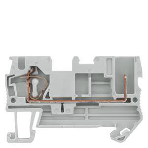 Hybrid gennemgående klemme, stik og fjederbelastning, tværsnit 0,08-4 mm2, bredde 6,2 mm, farve: grå 8WH5100-2KG00