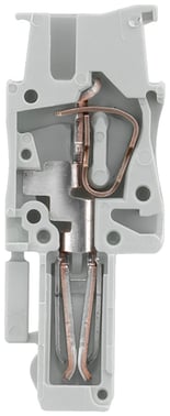 plug-in kobling venstre element kan samles af brugeren, med fjederbelastet forbindelse Tværsnit: 0,08-2,5 mm2, bredde: 5,2 mm, farve: grå 8WH9040-1AB00